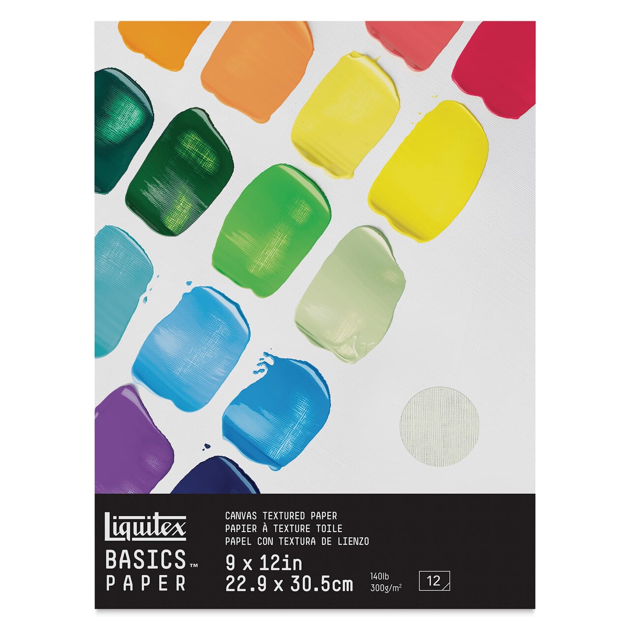 Liquitex Basics Canvas Textured Paper Pad - 9" x 12", 12 Sheets
